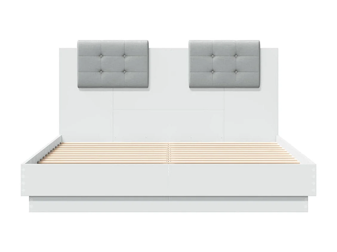 Estructura de cama blanca sin colchón 120x190 cm