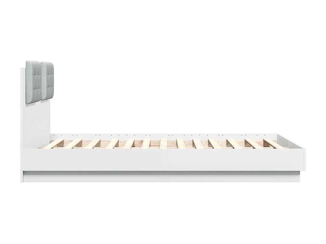 Estructura de cama blanca sin colchón 120x190 cm