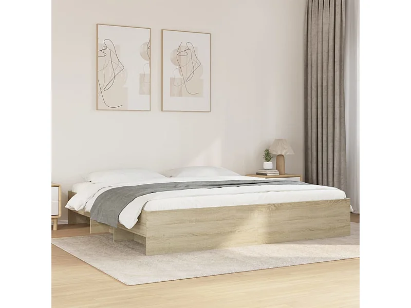 Bedframe zonder matras Sonoma eiken 200x200 cm