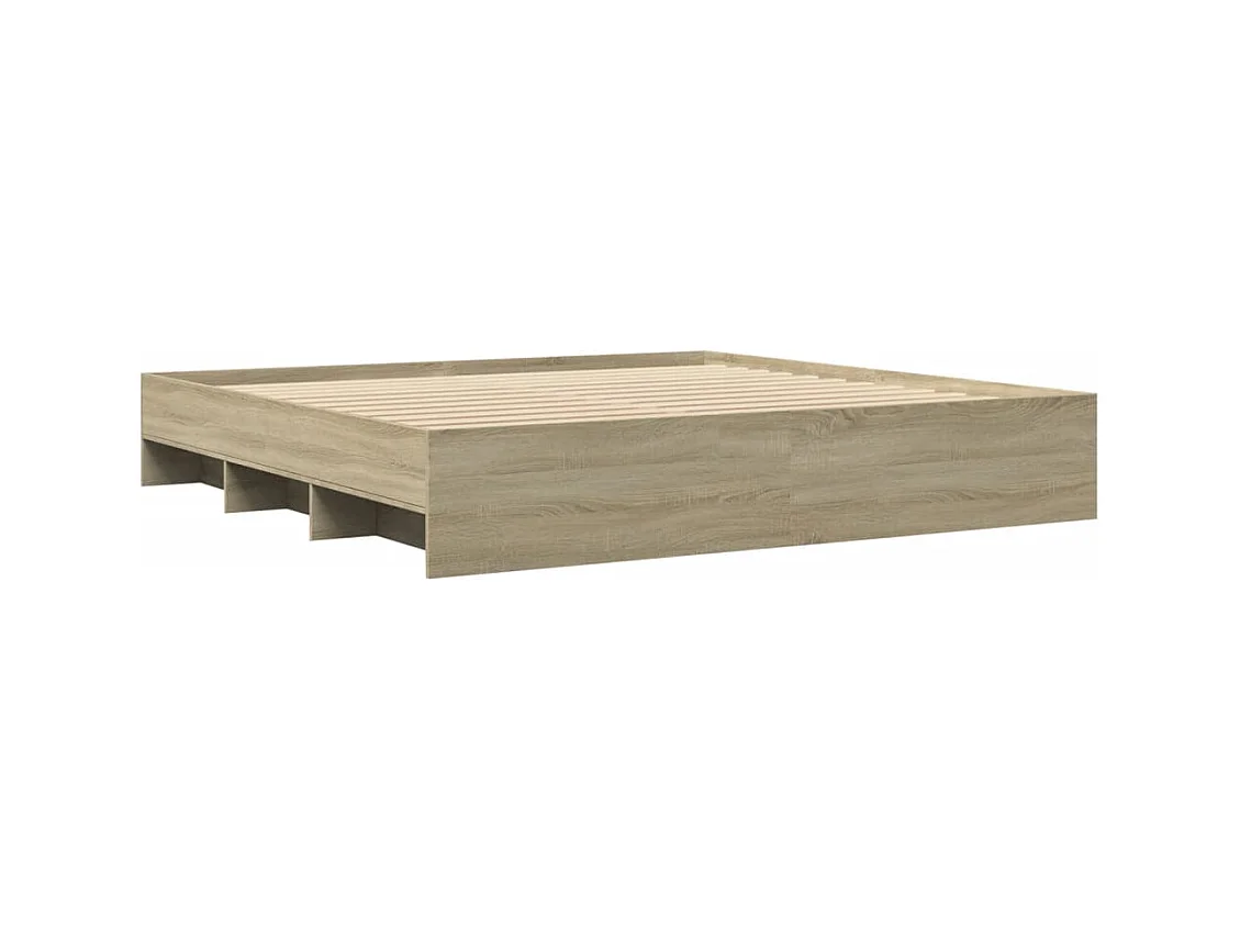 Bedframe zonder matras Sonoma eiken 200x200 cm