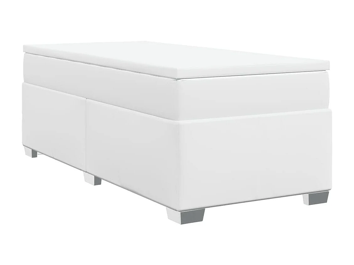 Rete a doghe con materasso Bianco 90x190 cm Ecopelle