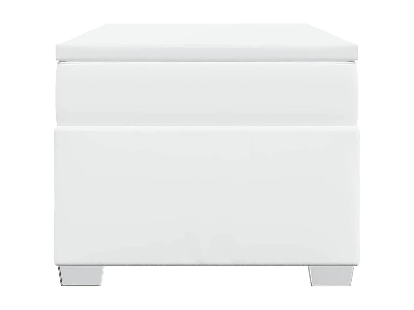 Rete a doghe con materasso Bianco 90x190 cm Ecopelle