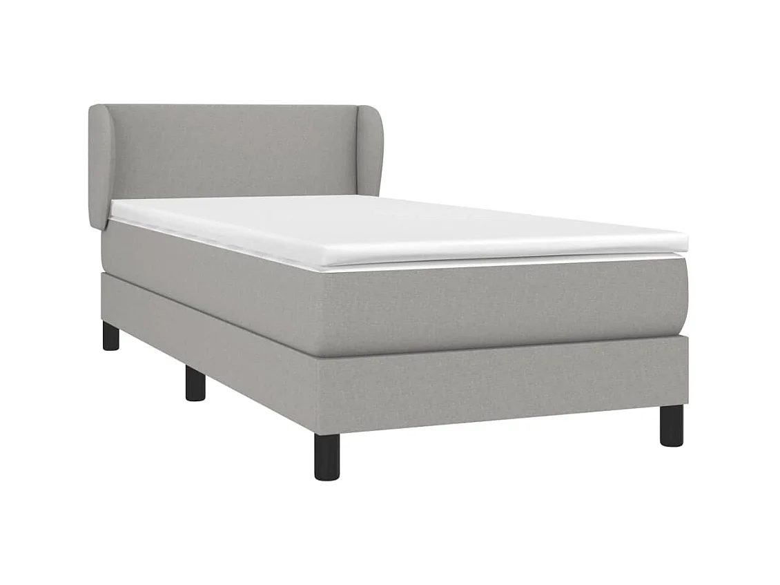 Lattenbodem met matras Lichtgrijs 80x200 cm Stof