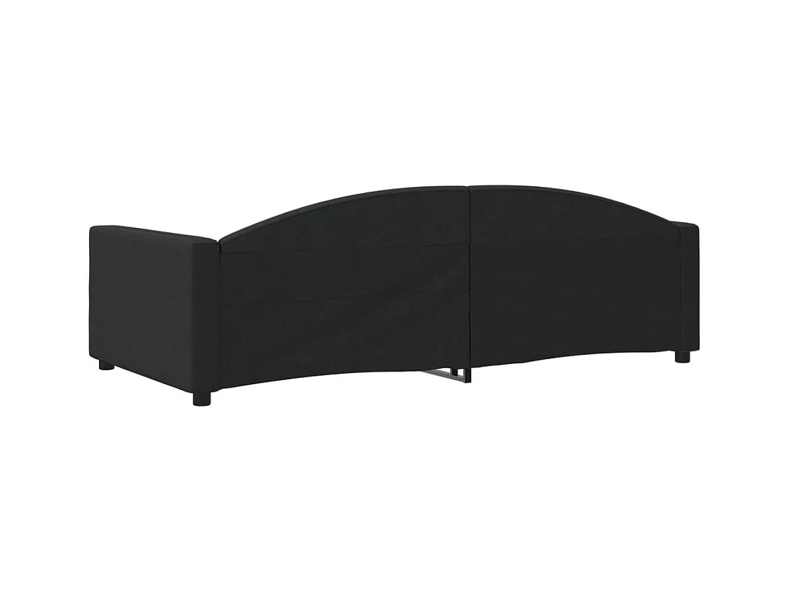 Daybed zonder matras zwart 100x200 cm stof
