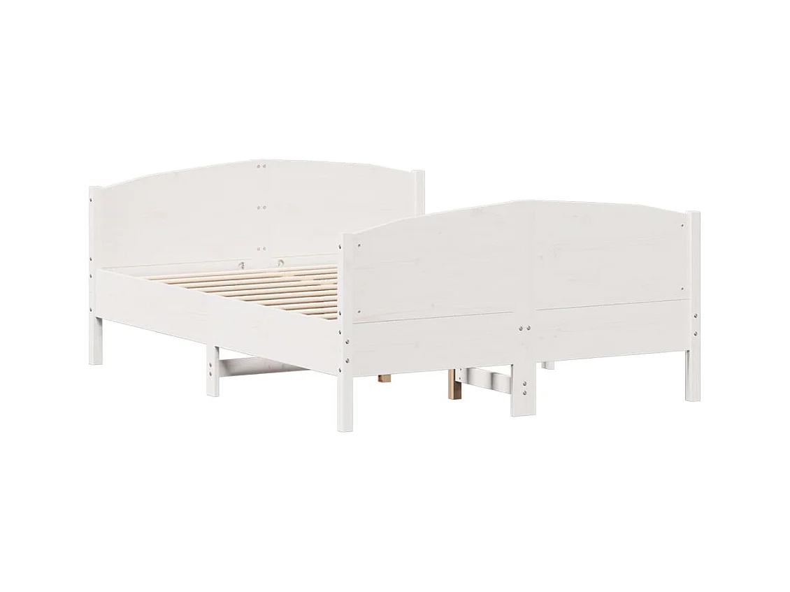 Bedframe zonder matras wit 120x190 cm massief grenenhout