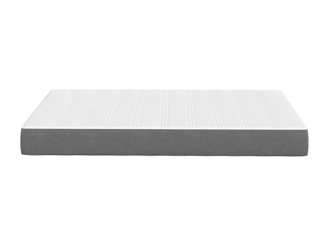 Matelas de Lit avec matelas Gris clair 120 x 200 cm tissu
