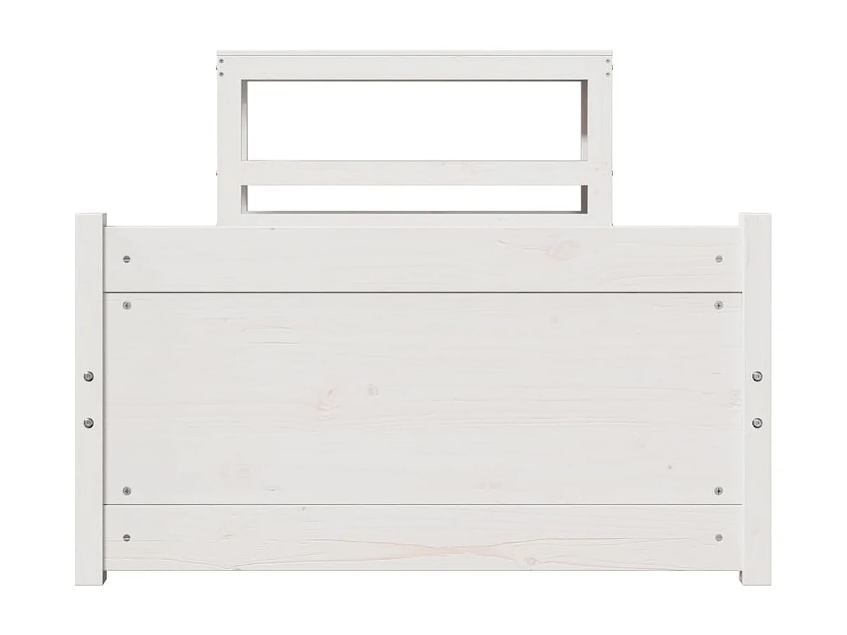 Struttura letto con testiera senza materasso bianco 90x190 cm