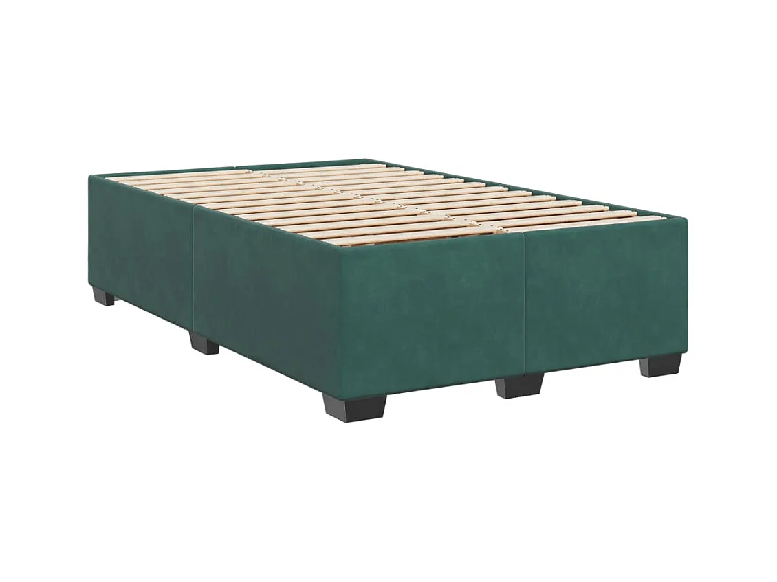 Donkergroen bedframe zonder matras 120x200 cm fluweel