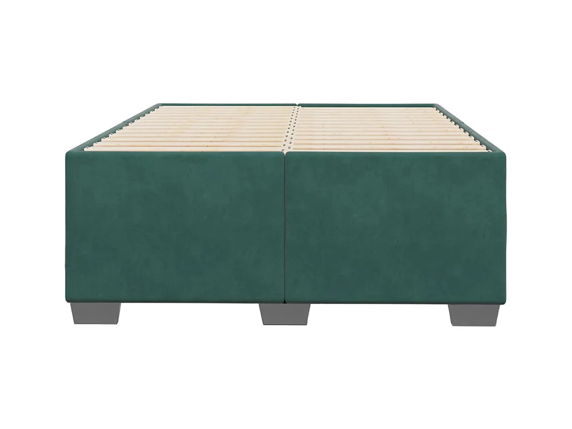 Donkergroen bedframe zonder matras 120x200 cm fluweel