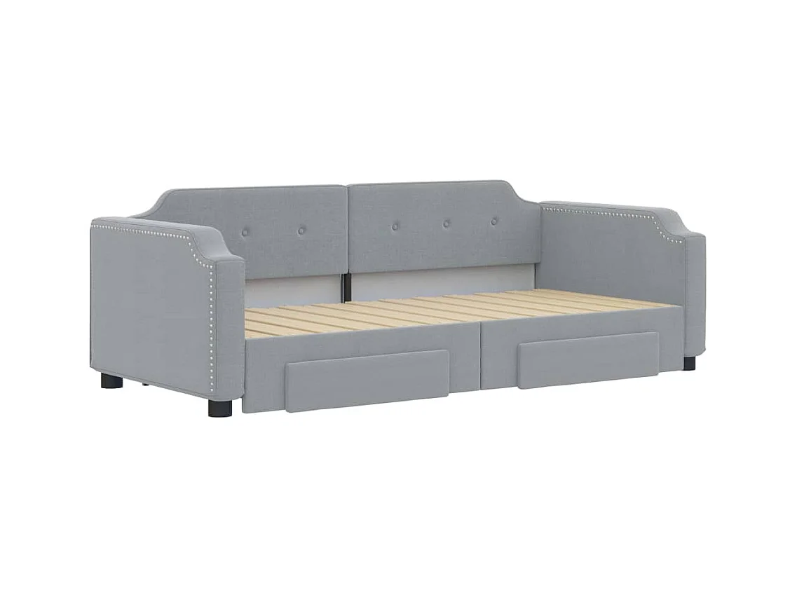 Dagbed met onderschuifbed en lades zonder matras 90x200 cm