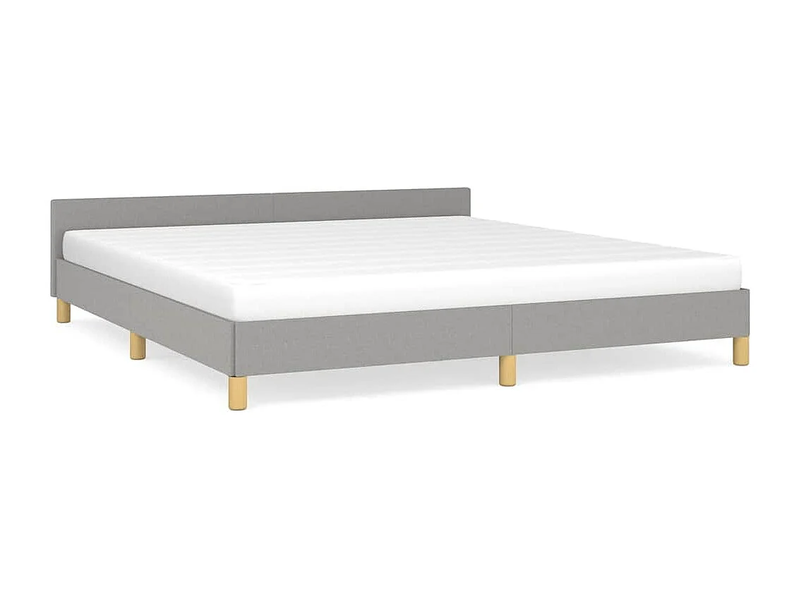 Bedframe zonder matras lichtgrijs 180x200 cm stof