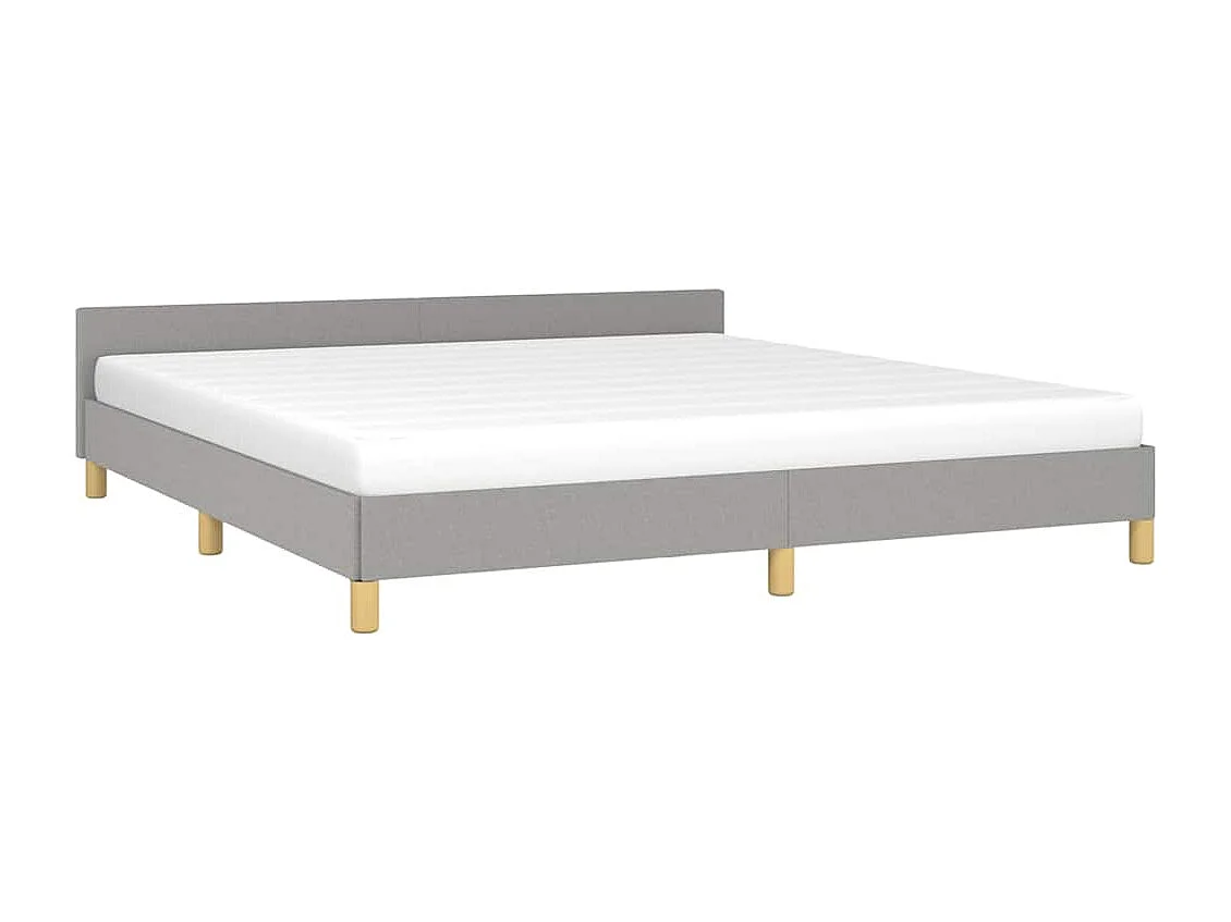 Bedframe zonder matras lichtgrijs 180x200 cm stof