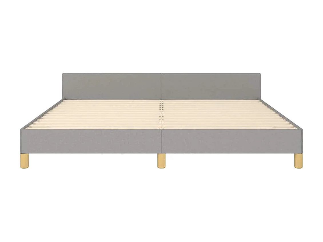 Bedframe zonder matras lichtgrijs 180x200 cm stof