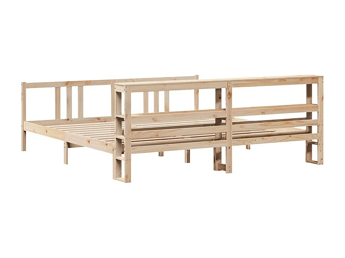 Estructura de cama con cabecero sin colchón 180x200 cm