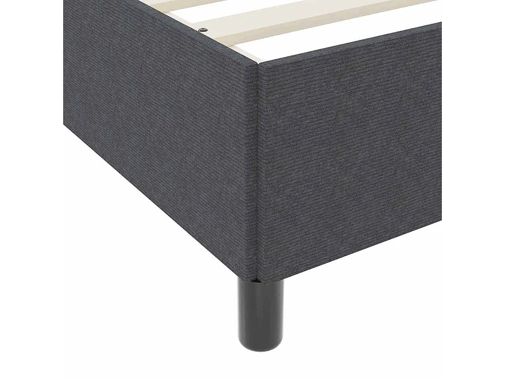 Cadre de lit Gris foncé 90 x 200 cm Tissu en velours côtelé