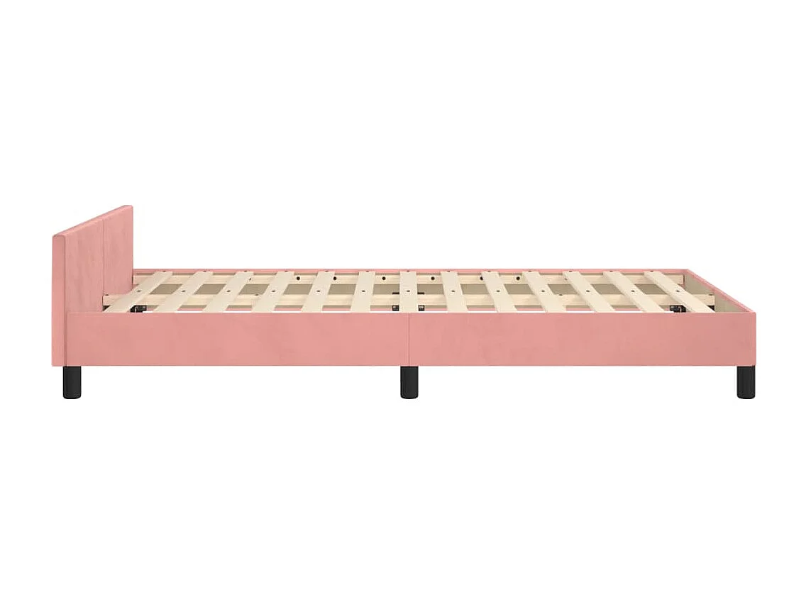 Bedframe zonder matras roze 120x200 cm fluweel