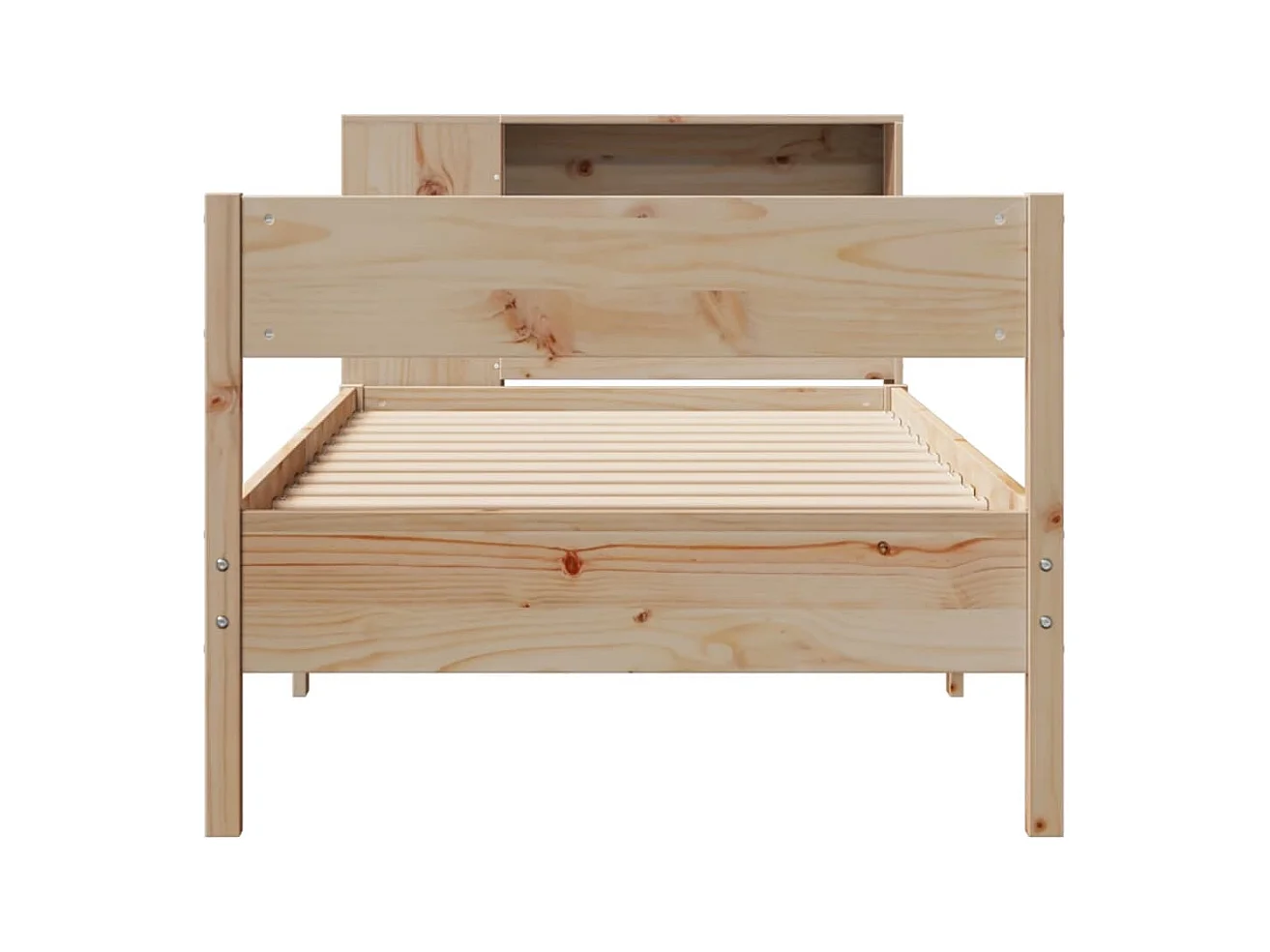 Cama biblioteca sin colchón 75x190 cm madera maciza de pino