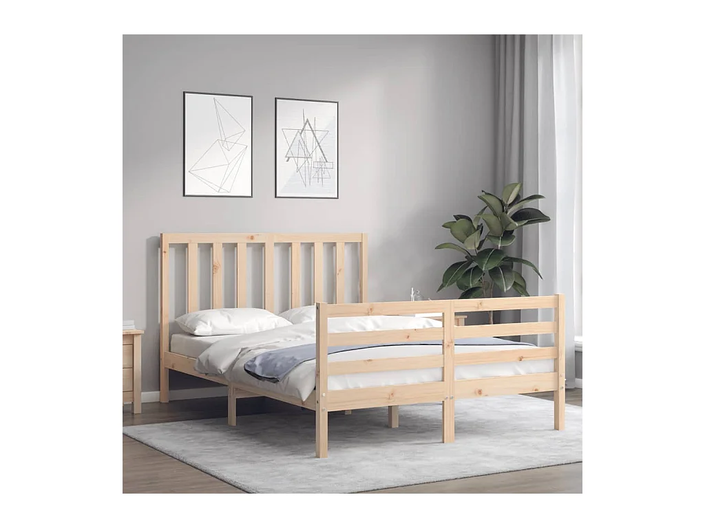 Bedframe zonder matras 140x200 cm massief grenenhout