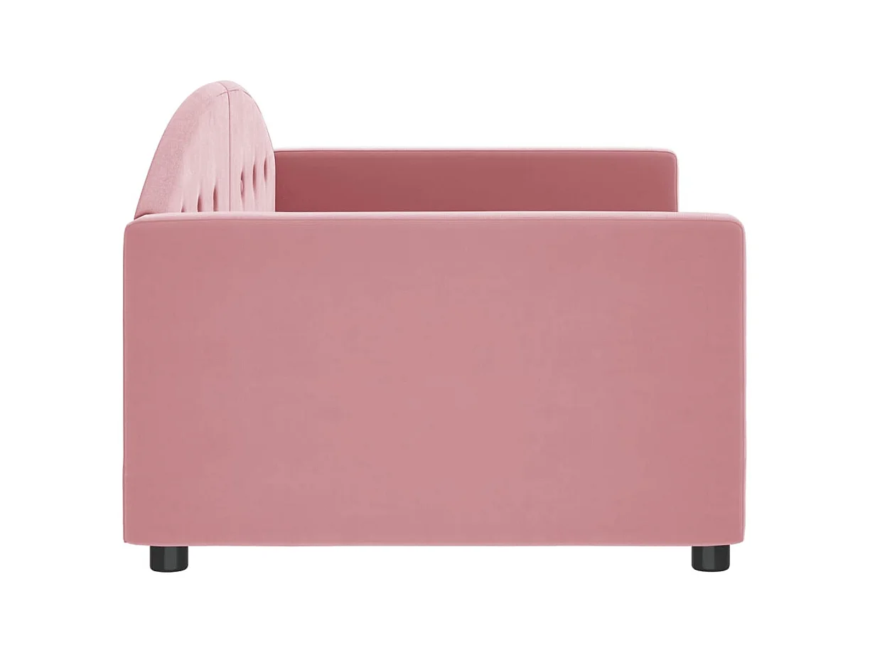 Tagesbett ohne Matratze rosa 90x200 cm Samt