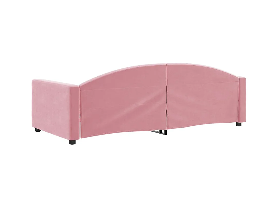 Tagesbett ohne Matratze rosa 90x200 cm Samt