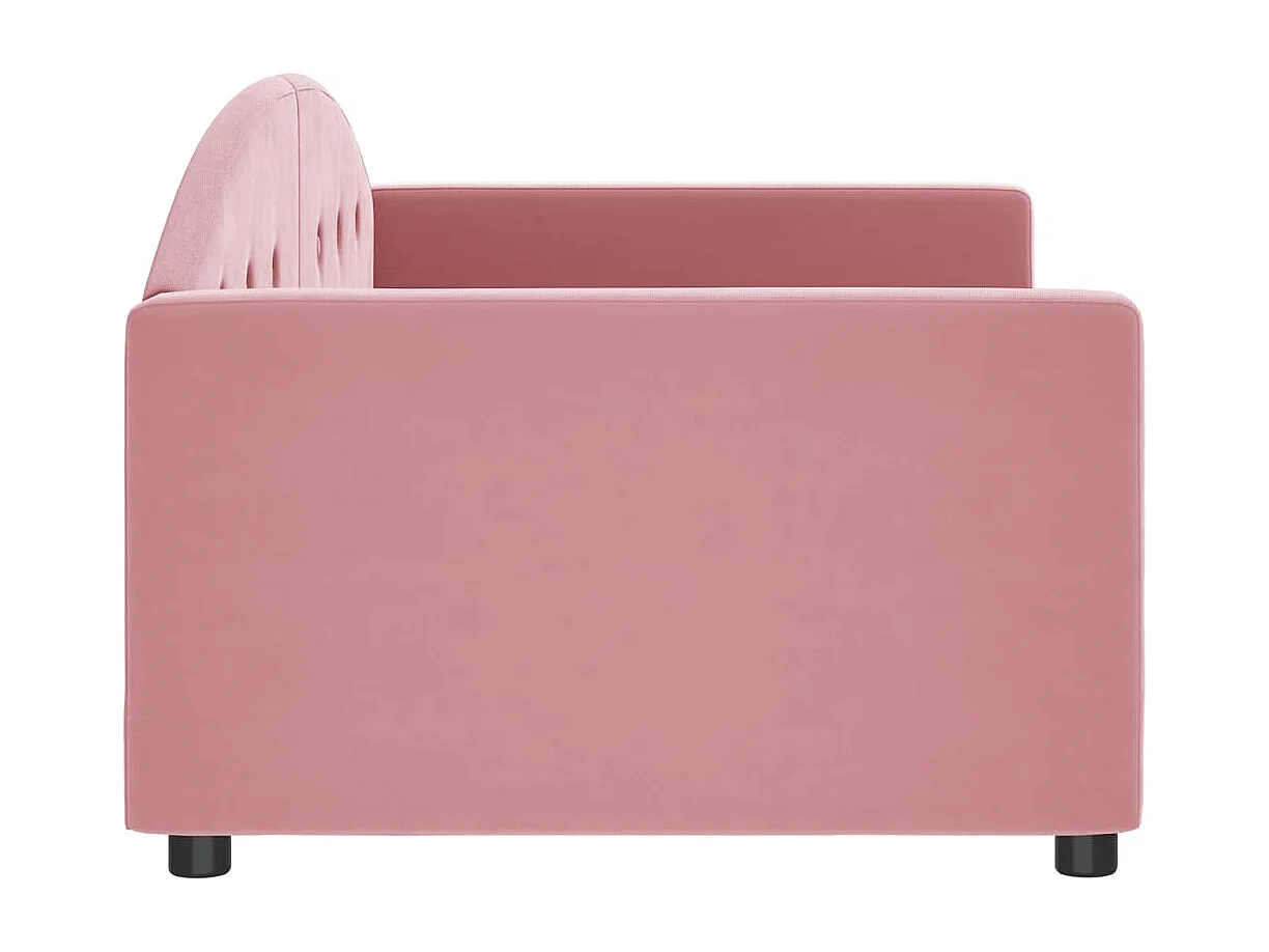 Lit de repos sans matelas rose 90x200 cm velours