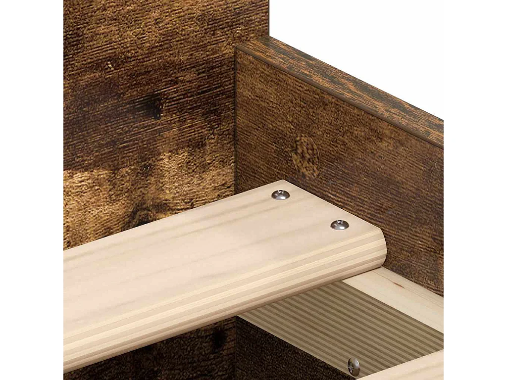 Bedframe zonder matras gerookt eiken 75x190 cm