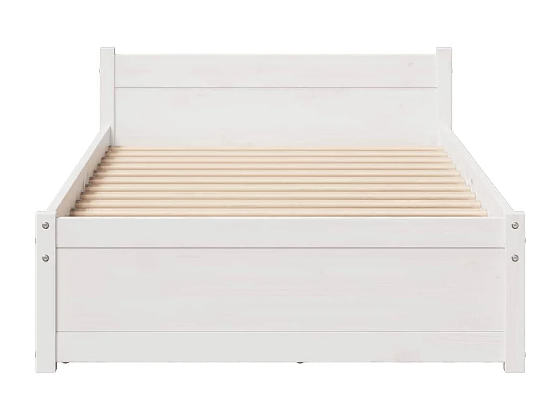 Bedframe zonder matras wit 90x190 cm massief grenenhout