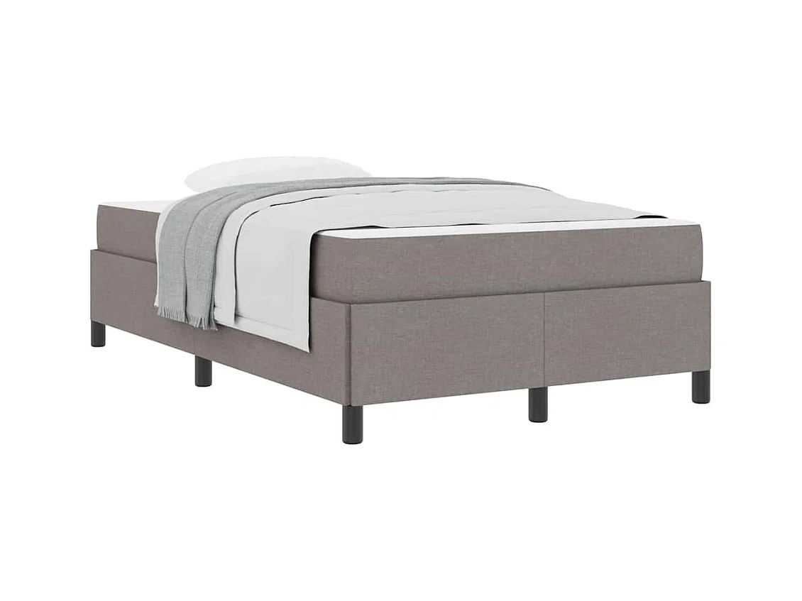 Lit à ressorts Taupe et Noir 120 x 200 cm