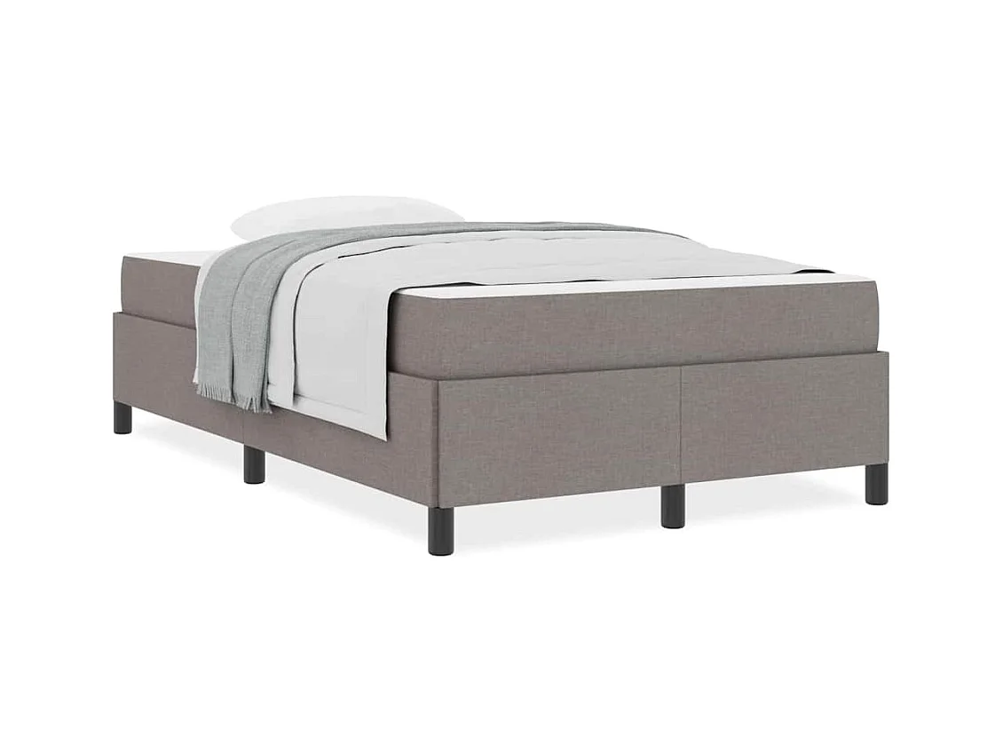 Lit à ressorts Taupe et Noir 120 x 200 cm