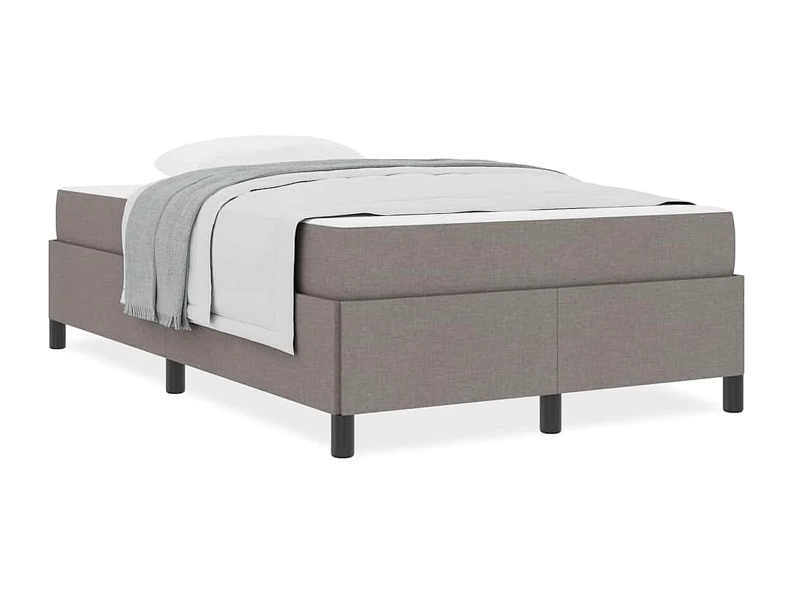 Lit à ressorts Taupe et Noir 120 x 200 cm