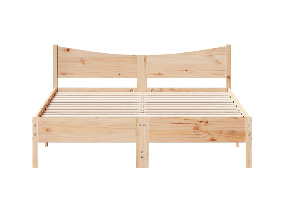 Estructura de cama sin colchón 160x200 cm madera maciza de pino