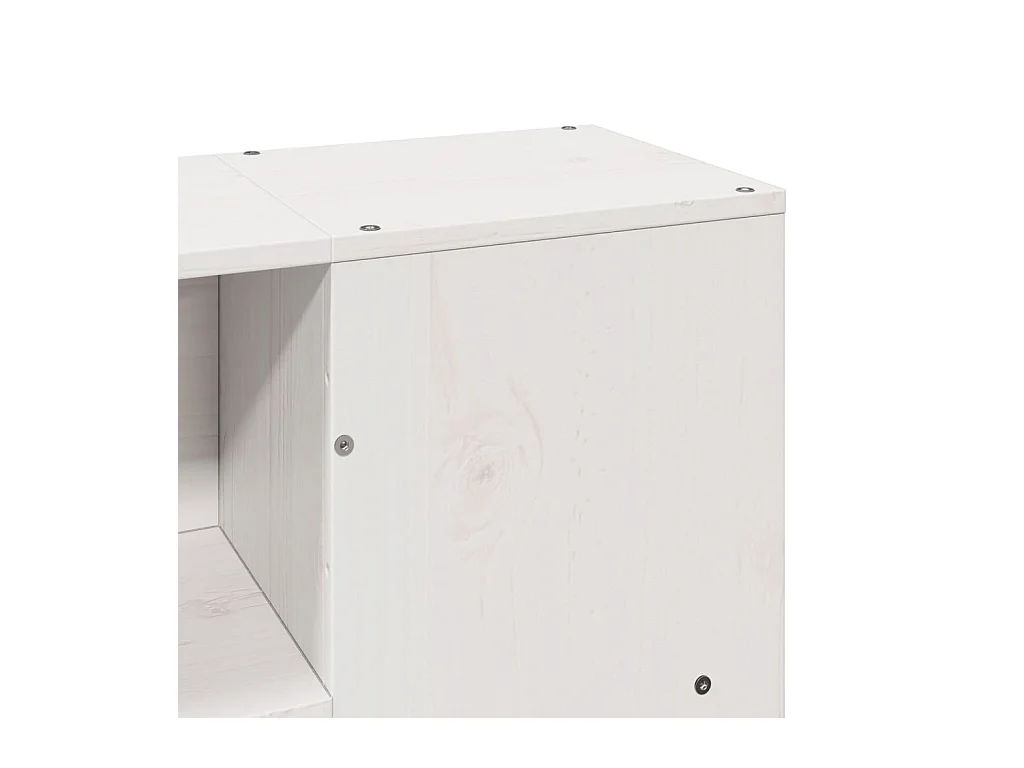 Estructura de cama sin colchón blanca 150x200 cm madera maciza de pino