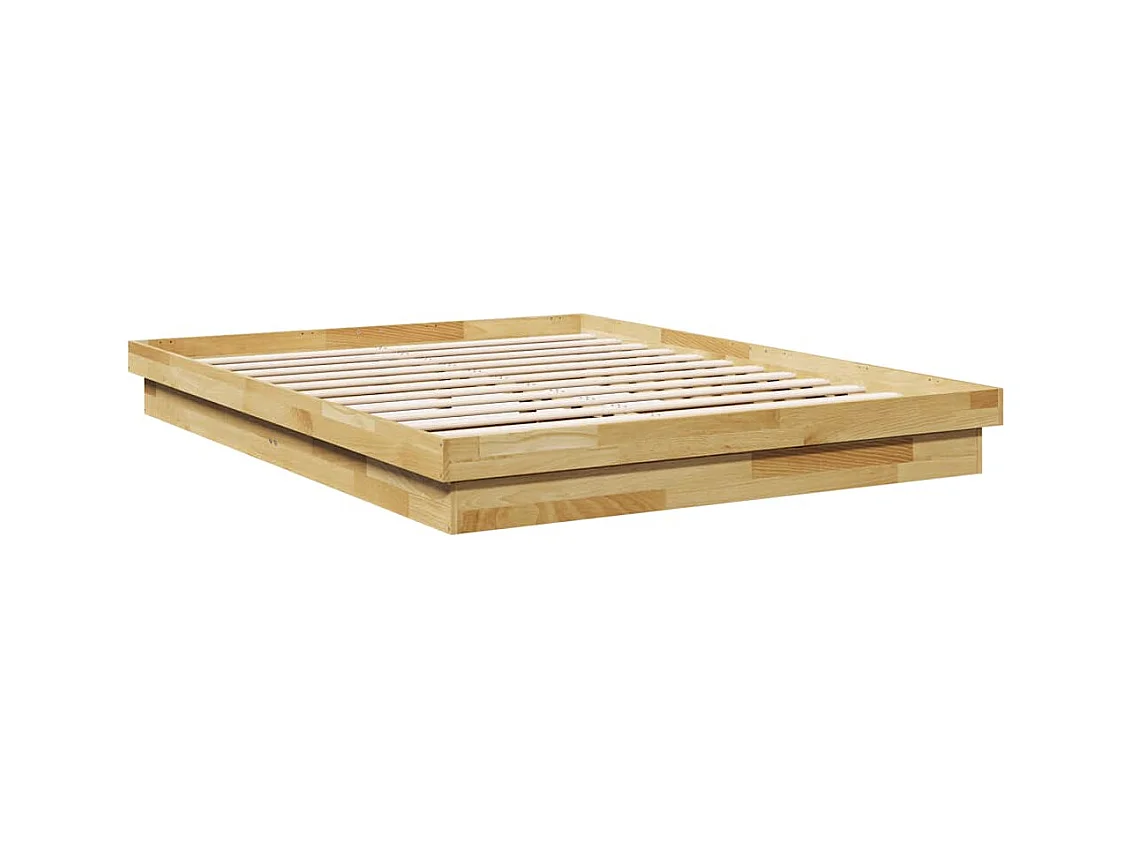 Bedframe zonder matras 150x200 cm massief eikenhout