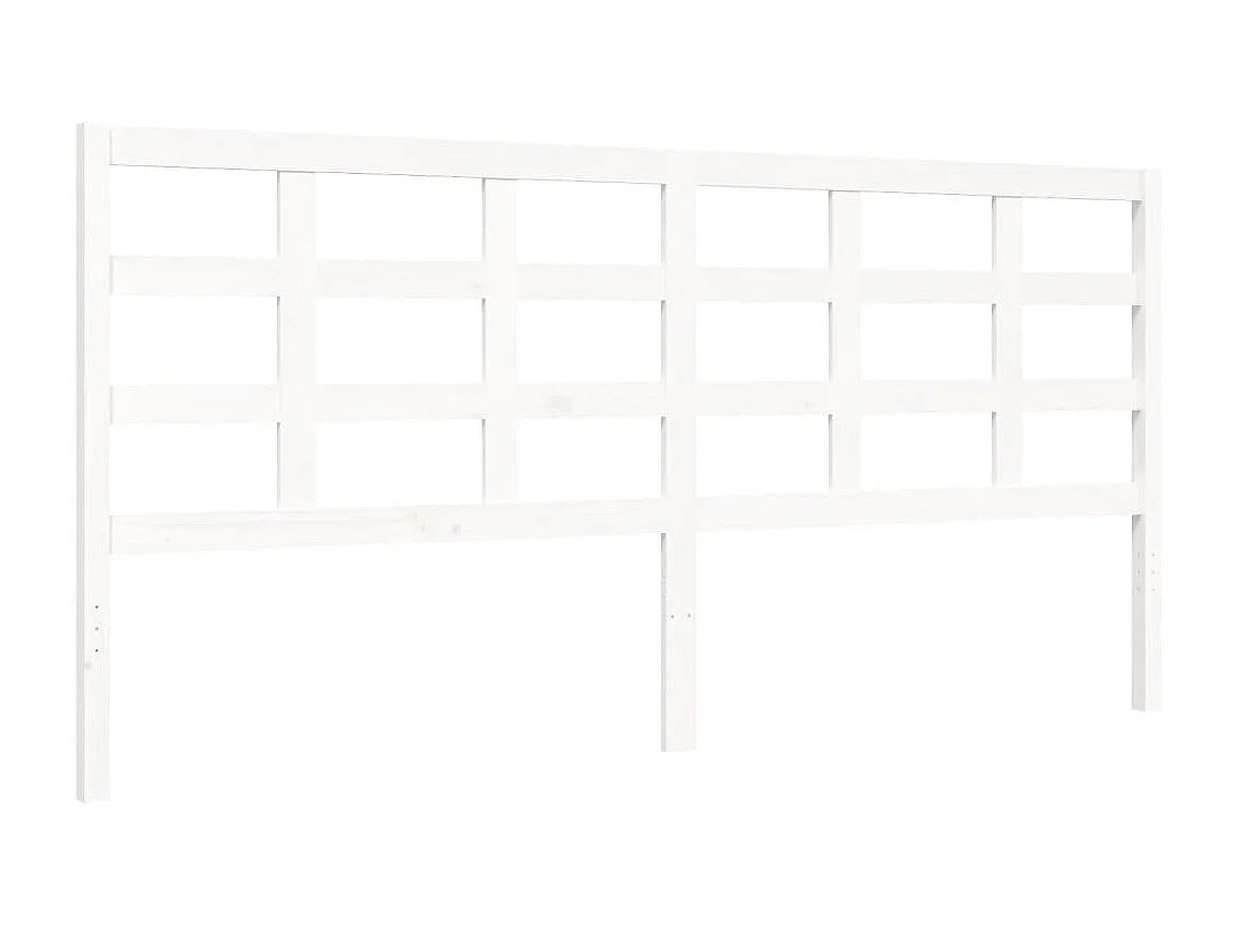 Bedframe zonder matras wit 200x200 cm massief hout