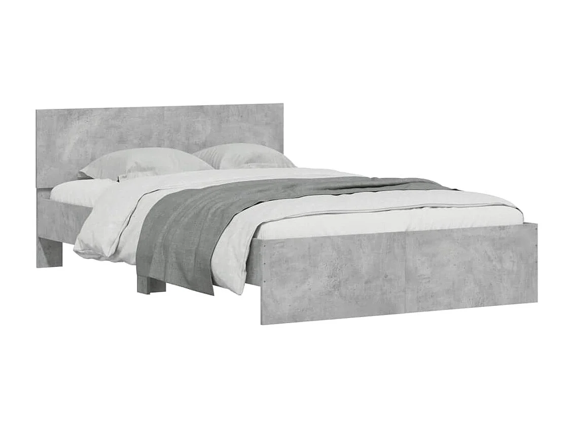Bettgestell ohne Matratze grau Beton 120x200 cm