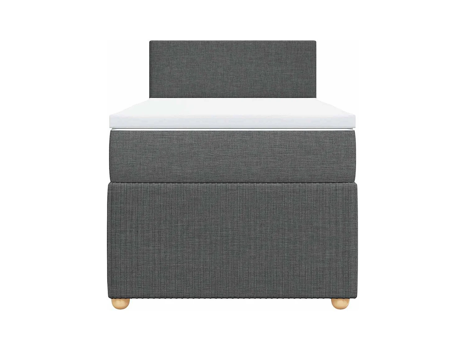 Lattenbodem met matras Donkergrijs 80x200 cm Stof