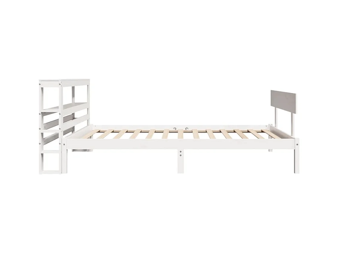 Cadre de lit sans matelas blanc 90x190 cm bois de pin massif