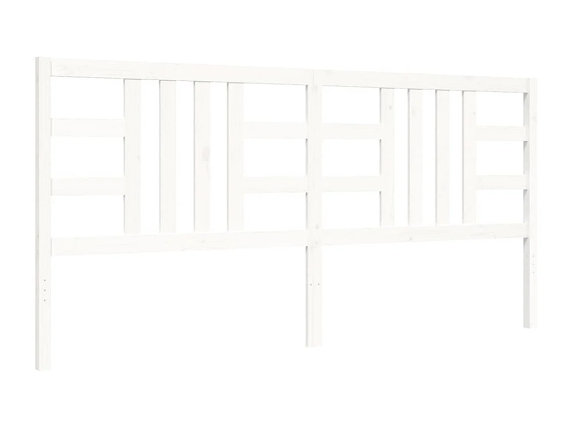 Estructura de cama sin colchón blanca 200x200 cm madera maciza de pino