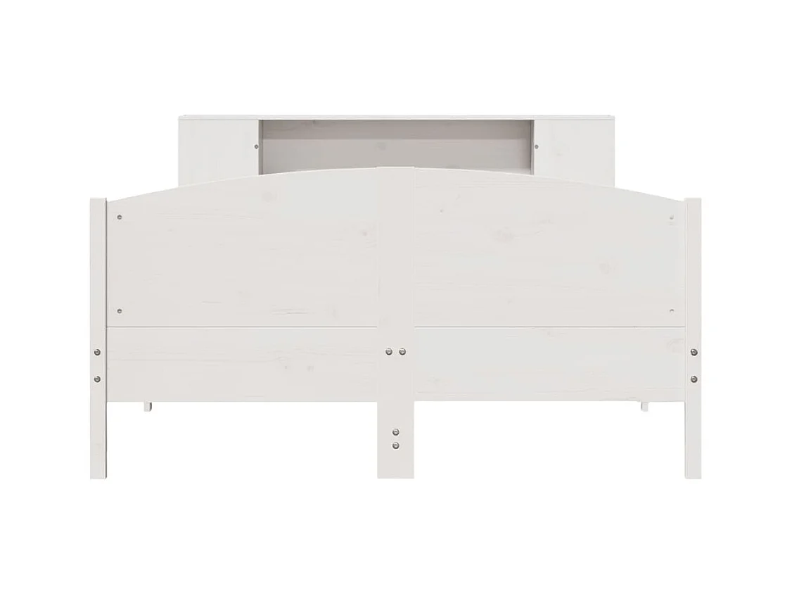 Wit boekenkastbed zonder matras 120x200 cm massief grenenhout