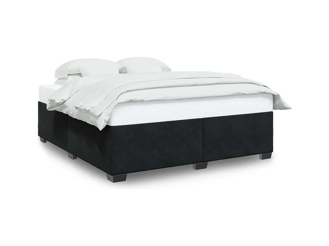 Bedframe zonder matras zwart 180x200 cm fluweel