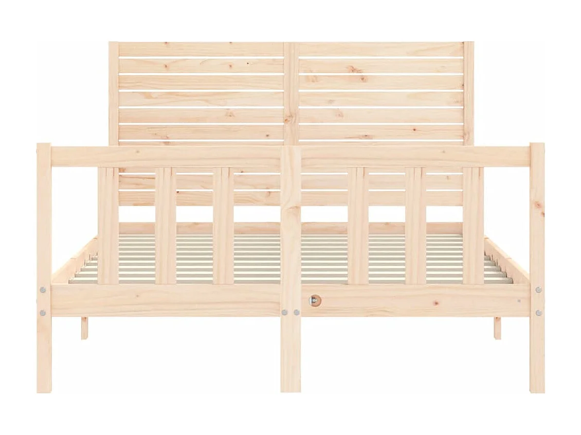 Struttura letto senza materasso 140x190 cm in legno massello di pino