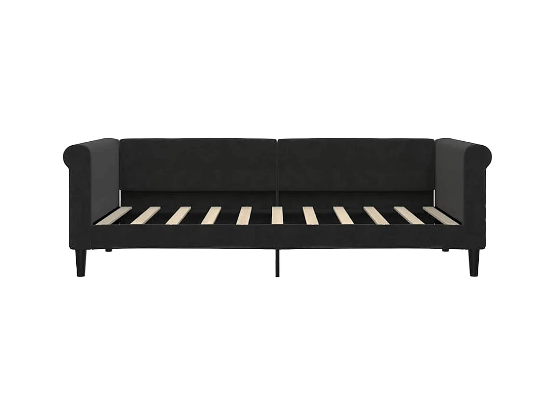 Lit de repos sans matelas noir 90x190 cm velours