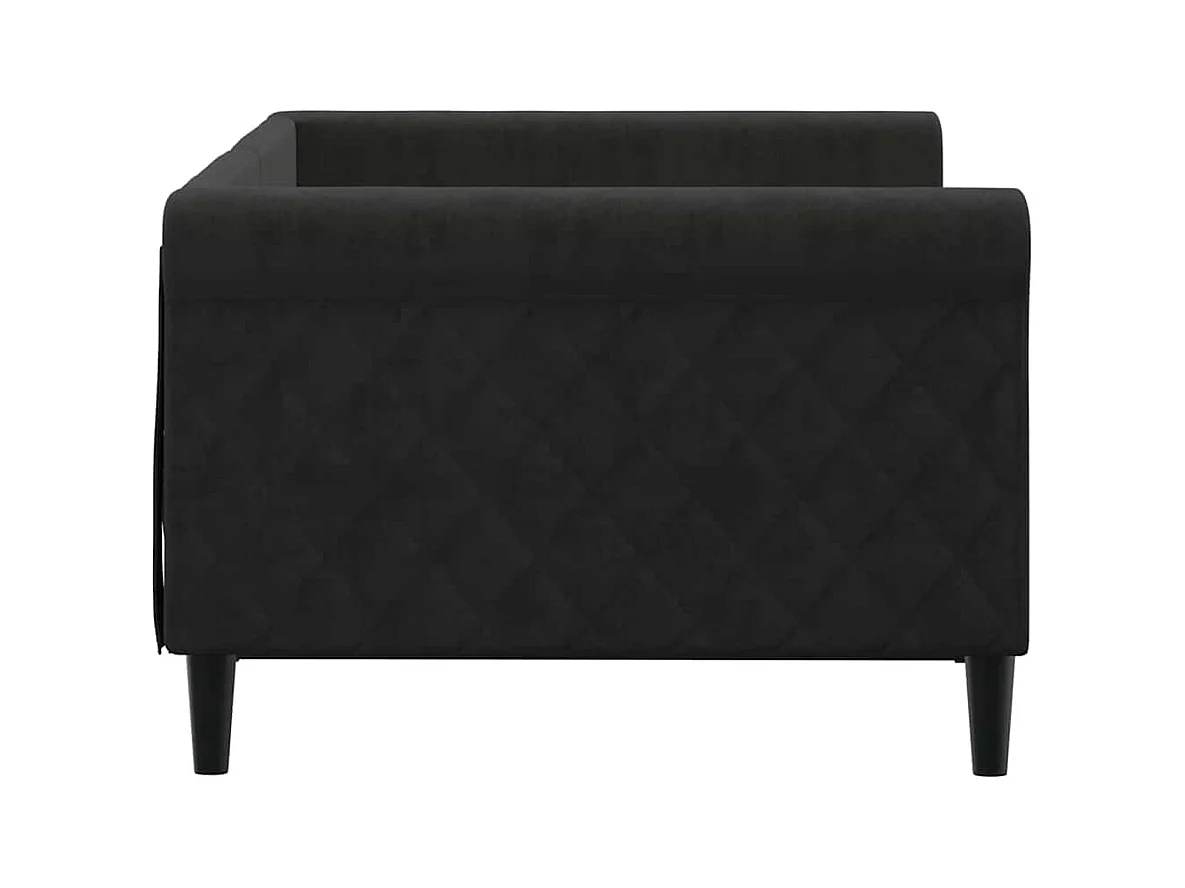 Lit de repos sans matelas noir 90x190 cm velours