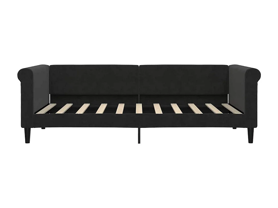 Lit de repos sans matelas noir 90x190 cm velours