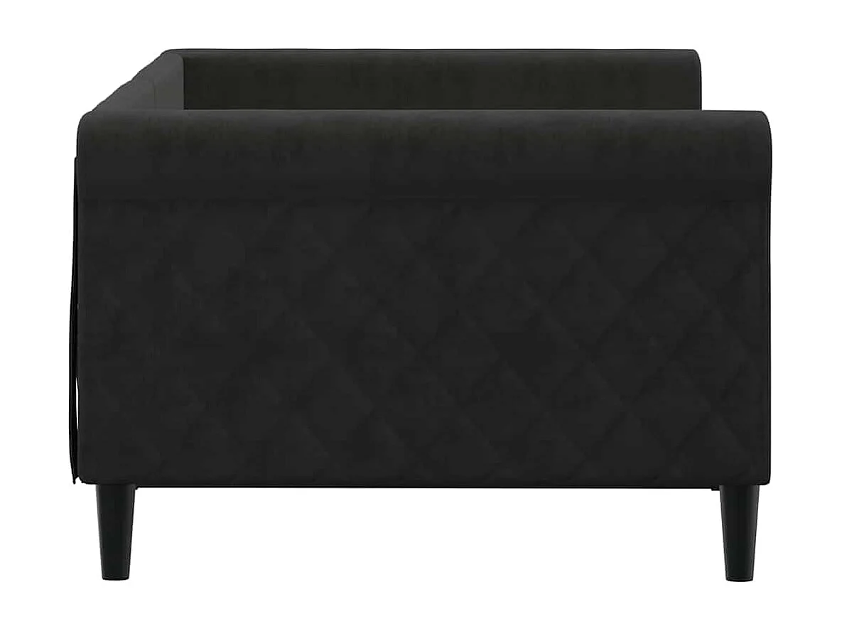 Lit de repos sans matelas noir 90x190 cm velours