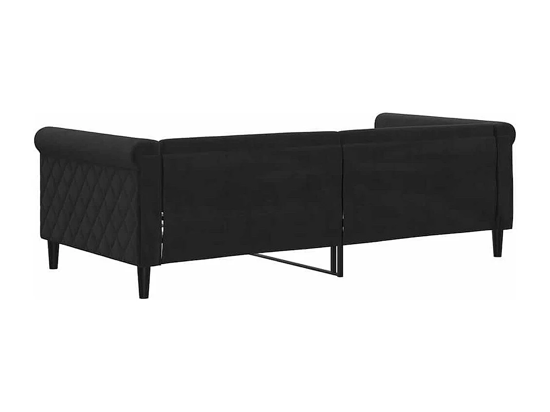 Lit de repos sans matelas noir 90x190 cm velours