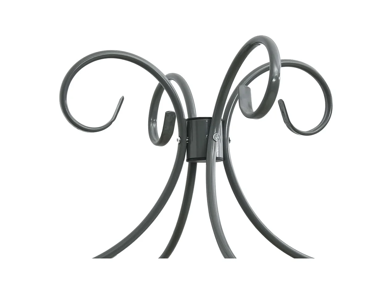 Cadre de lit à baldaquin sans matelas gris métal 120x200 cm