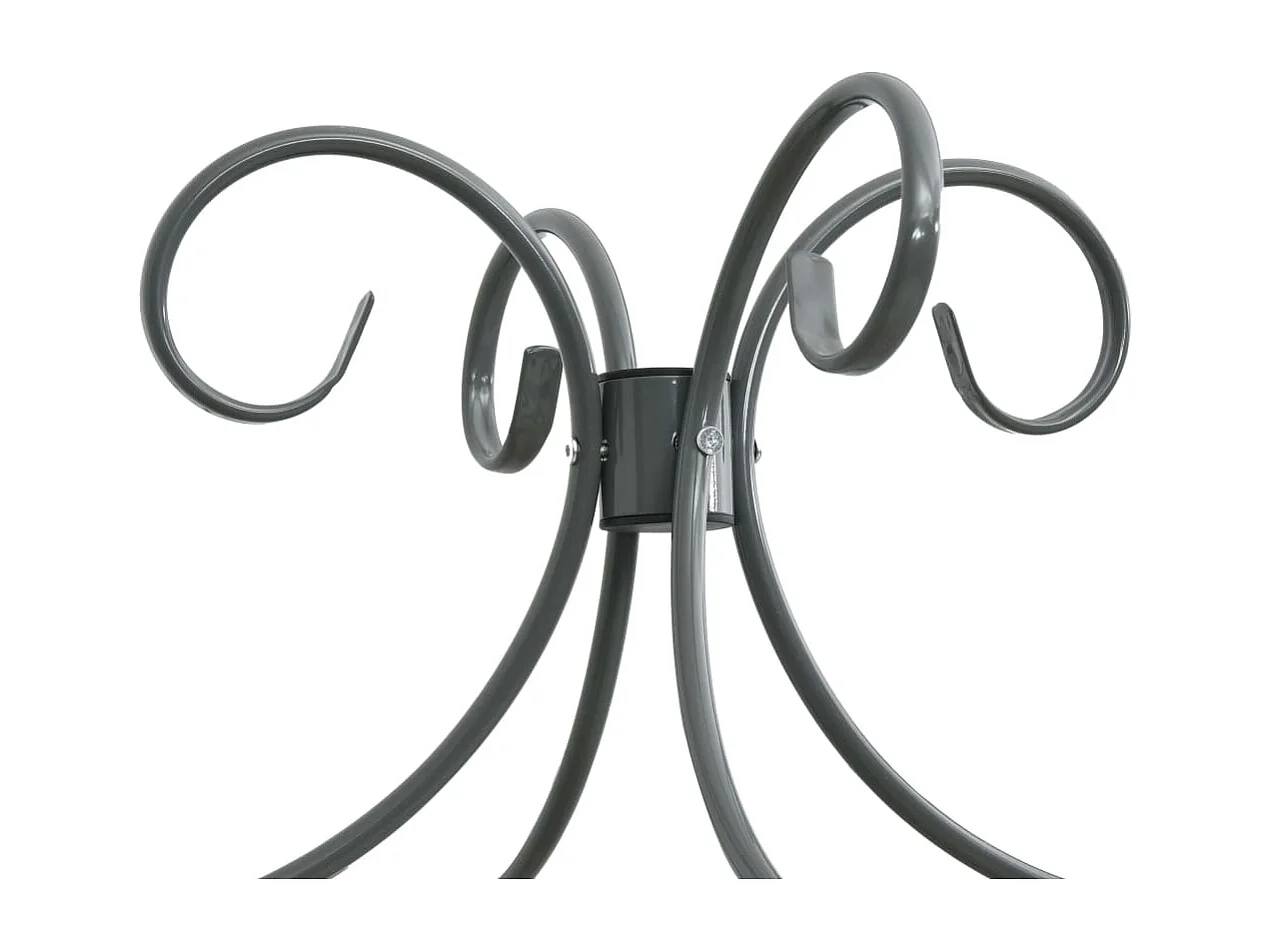 Struttura letto a baldacchino senza materasso in metallo grigio 120x200 cm