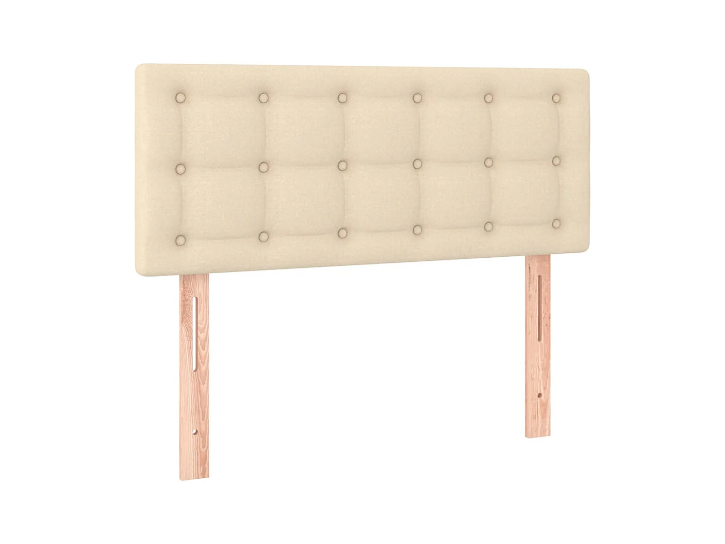 Sommier à lattes de lit avec matelas Crème 90x200 cm Tissu