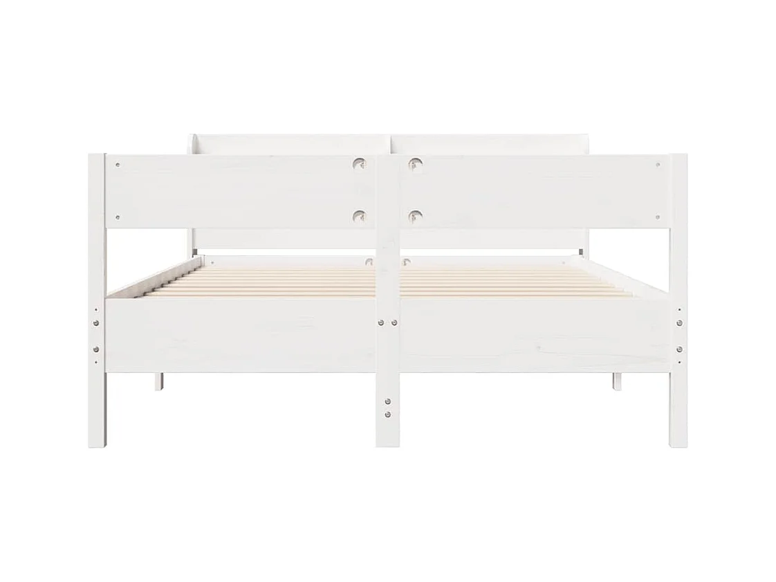 Bedframe zonder matras wit 120x200 cm massief grenenhout